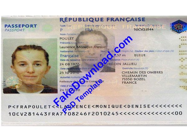 France Passport (psd)