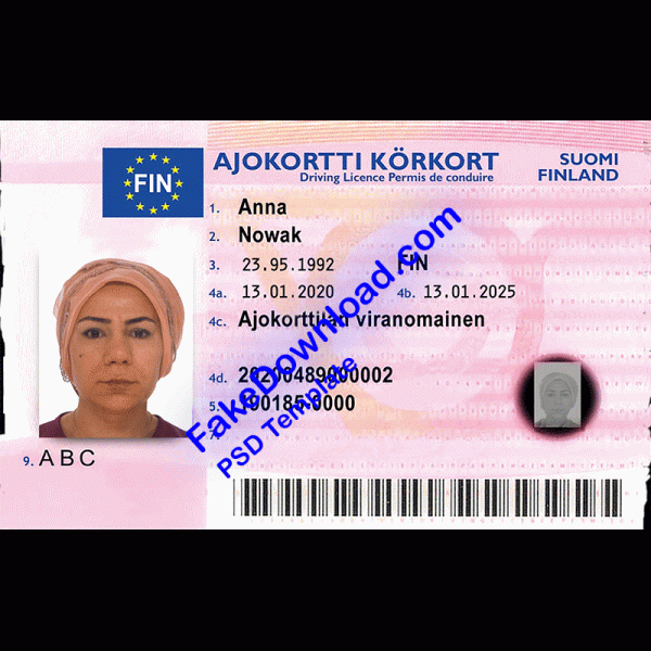 Finland Driver License (psd)