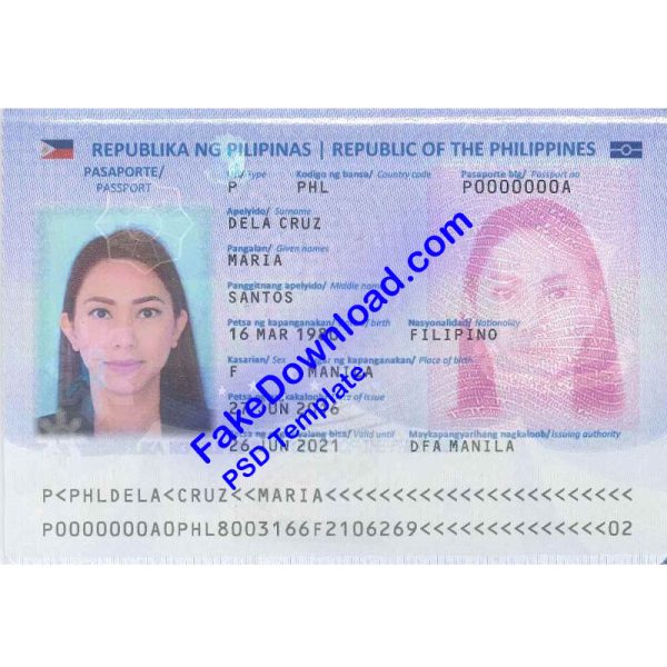 Philippines Passport (psd)