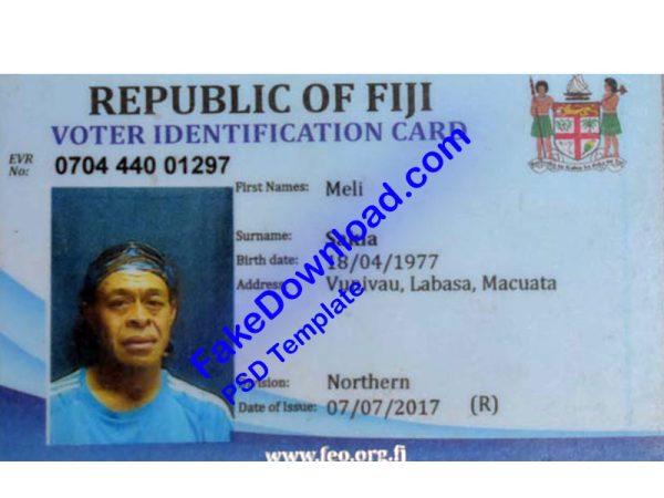 Fiji national id card (psd)