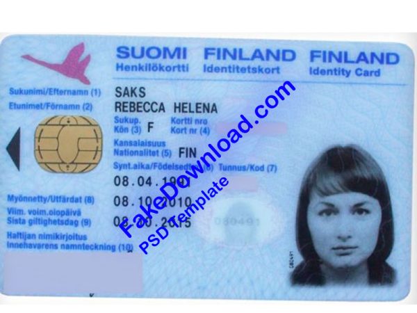 Finland national id card (psd)
