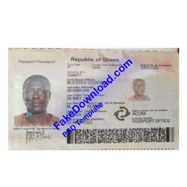 Ghana Passport (psd)