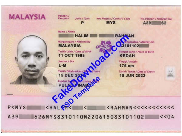 Malaysia Passport (psd)