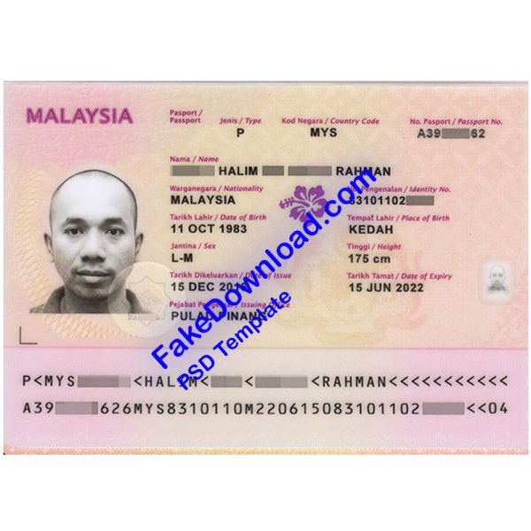 Malaysia Passport (psd)