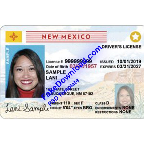 Mexico Driver License (psd)