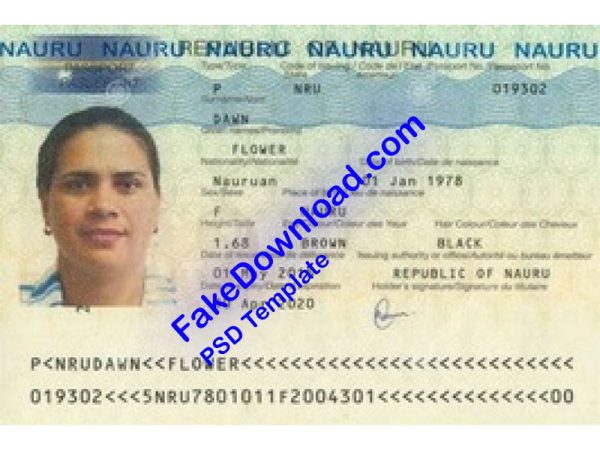 Nauru Passport (psd)