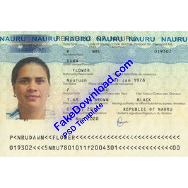 Nauru Passport (psd)