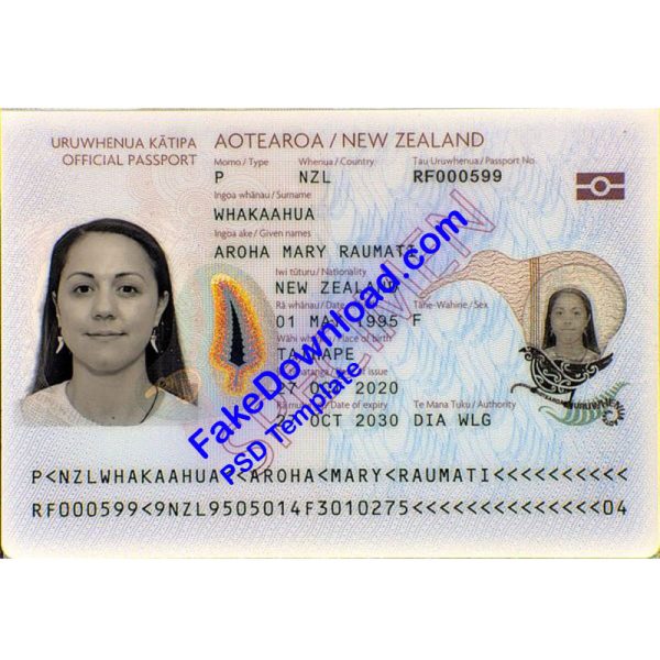 New Zealand Passport (psd)