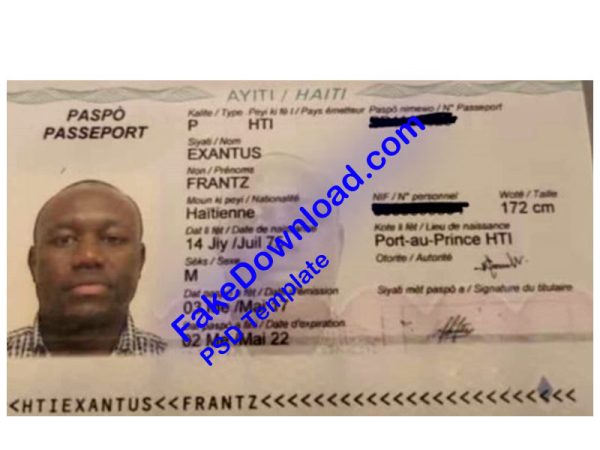 Haiti Passport (psd)