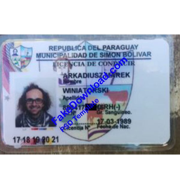 Paraguay Driver License (psd)