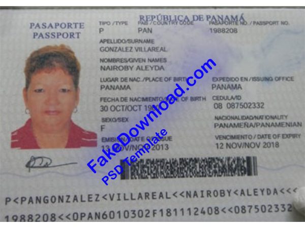 Panama Passport (psd)