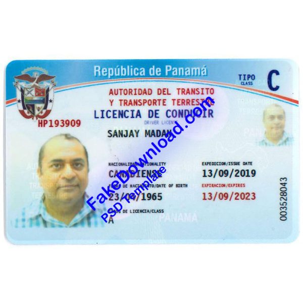 Panama Driver License (psd)