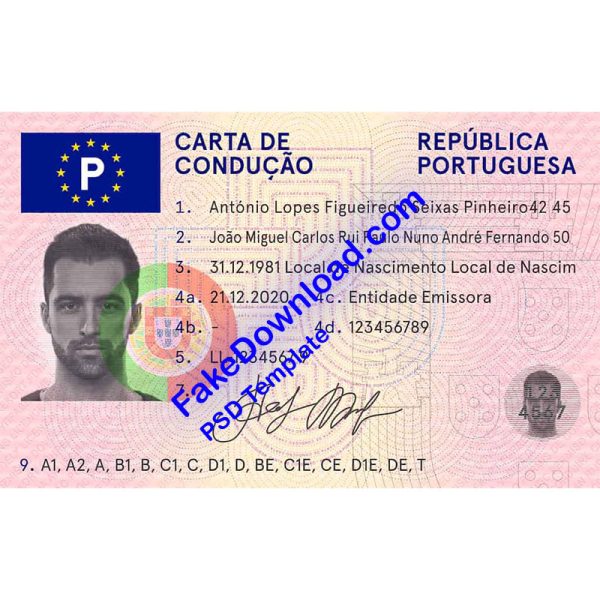 Portugal Driver License (psd)