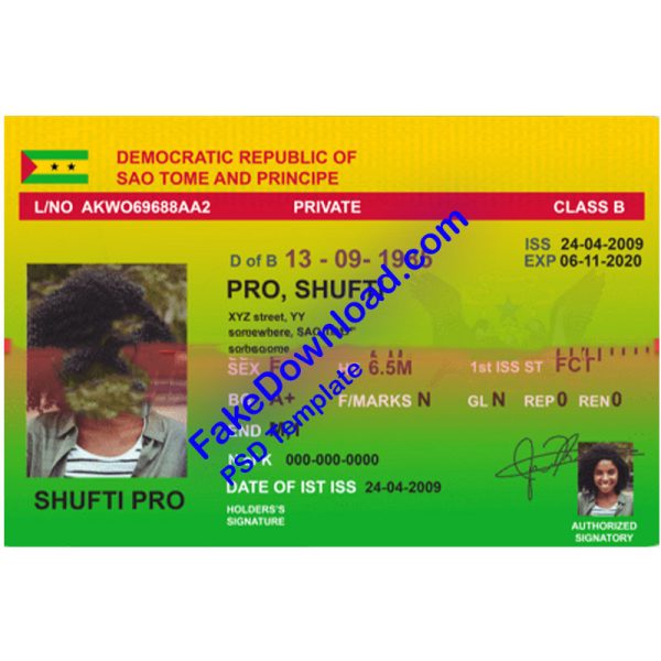 Principe Driver License (psd)