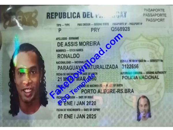 Paraguay Passport (psd)
