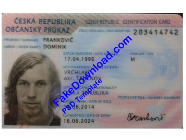 Principe national id card (psd)