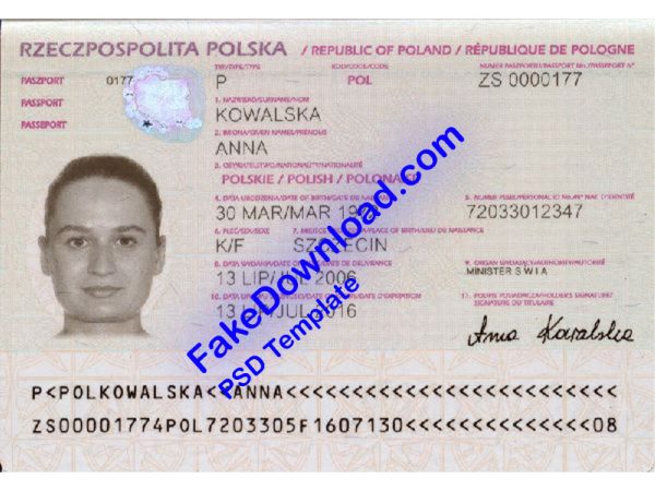 Poland Passport (psd)