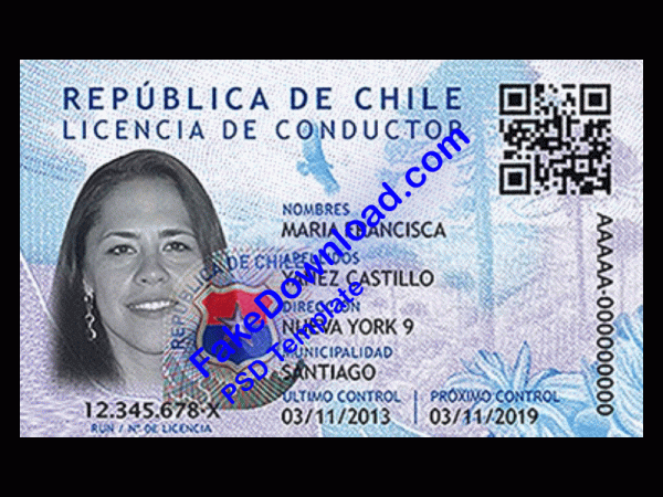 Chile Driver License (psd)