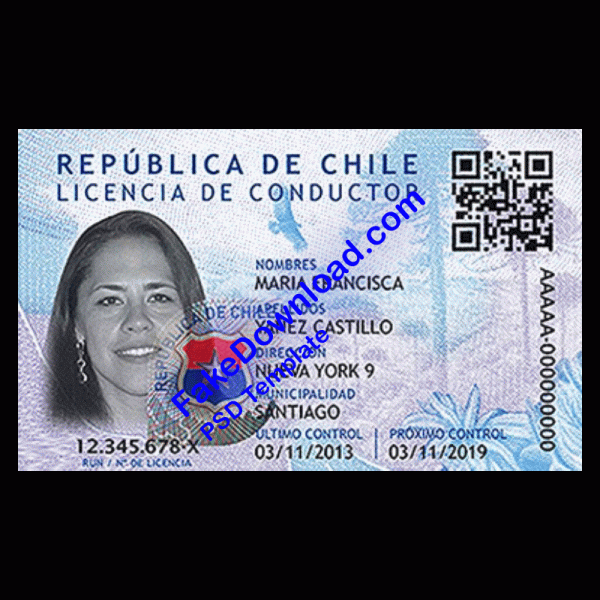 Chile Driver License (psd)