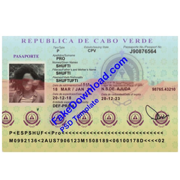 Cabo Verde Passport (psd)