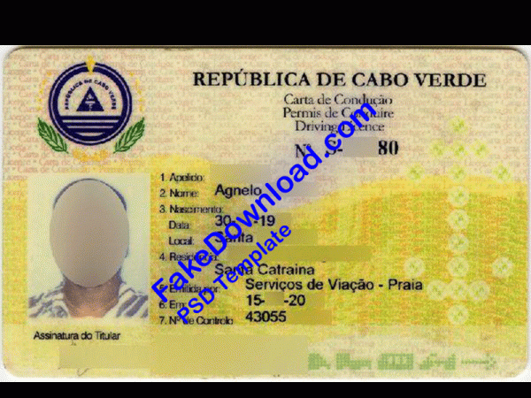 Cabo Verde Driver License (psd)