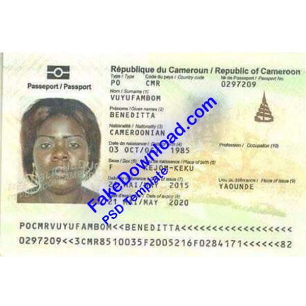 Cameroon Passport (psd)