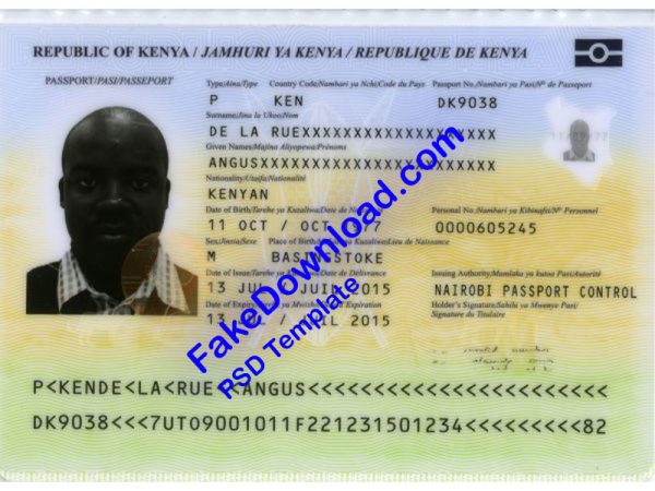 Kenya Passport (psd)