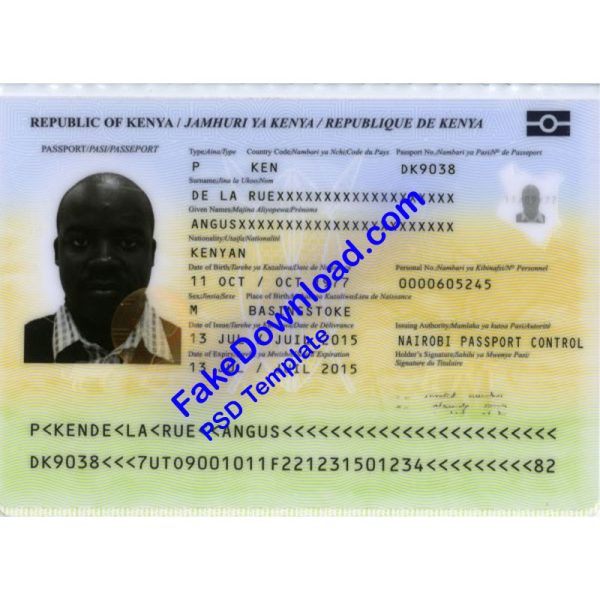 Kenya Passport (psd)