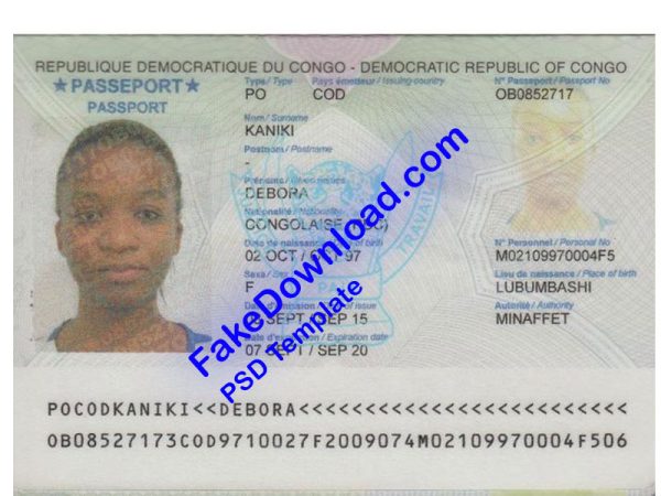 Congo Passport (psd)
