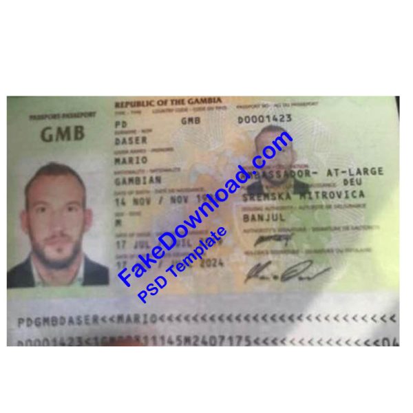 Gambia Passport (psd)