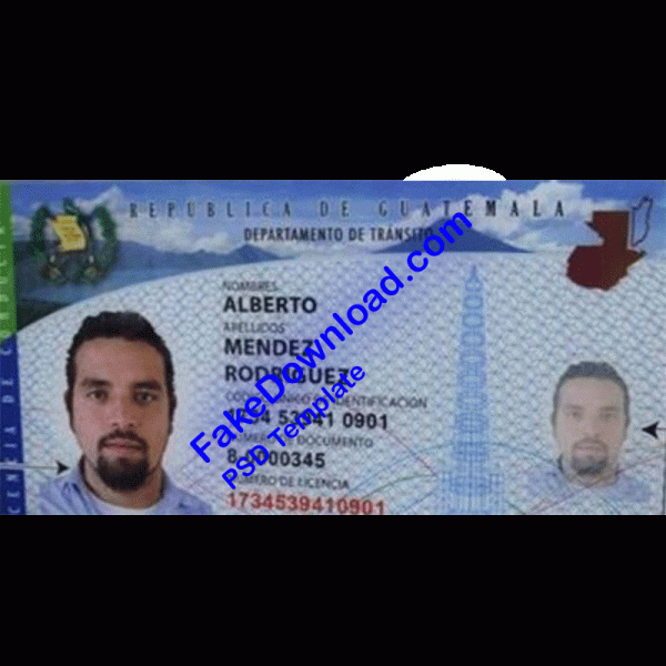 Guatemala Driver License (psd)
