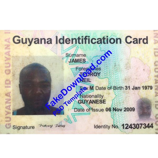 Guyana national id card