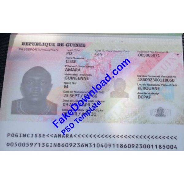 Guinea Passport (psd)