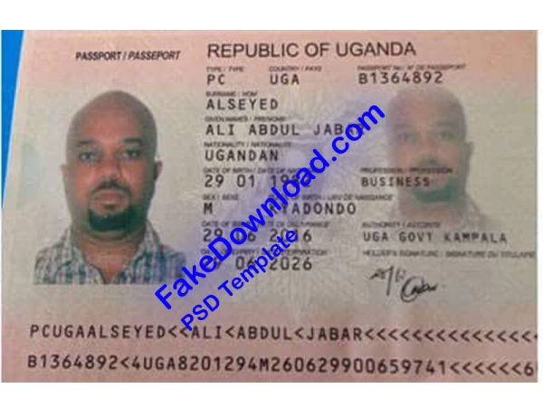 Uganda Passport (psd)