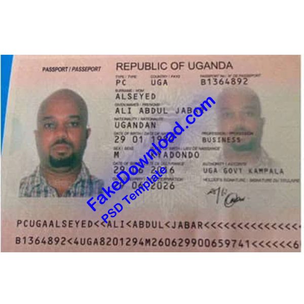 Uganda Passport (psd)