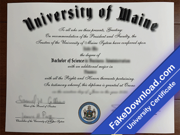 The University of Maine Template (psd)