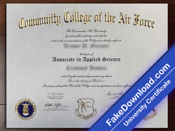 Air Force (CCAF) University Template (psd)