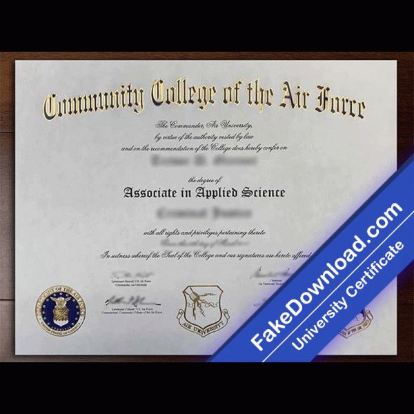 Air Force (CCAF) University Template (psd)