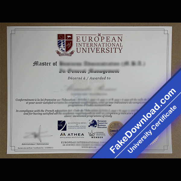 European International University Template (psd)