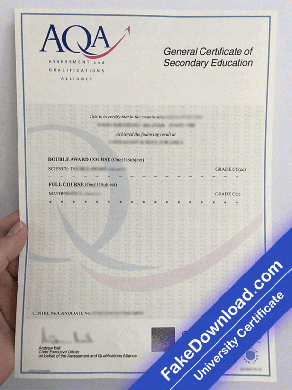 AQA GCSE University Template (psd)