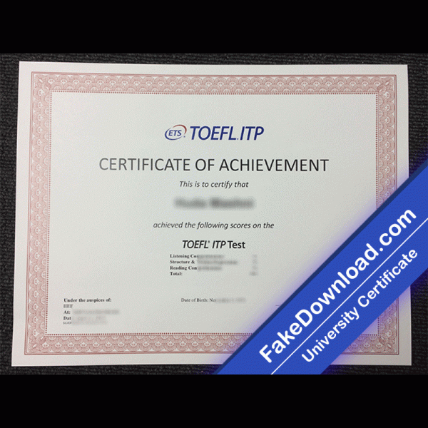 TOEFL ITP Template (psd)
